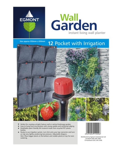 Wall Garden – 12 Pocket with Adjustable Dripper Irrigation